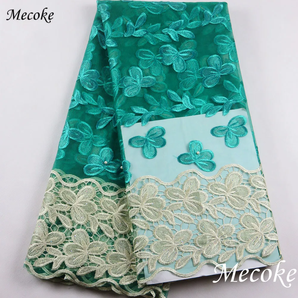 African Wedding cord Lace Fabric Latest Embroidered Nigerian Mesh Tulle French With Rhinestones High Quality lace | Дом и сад