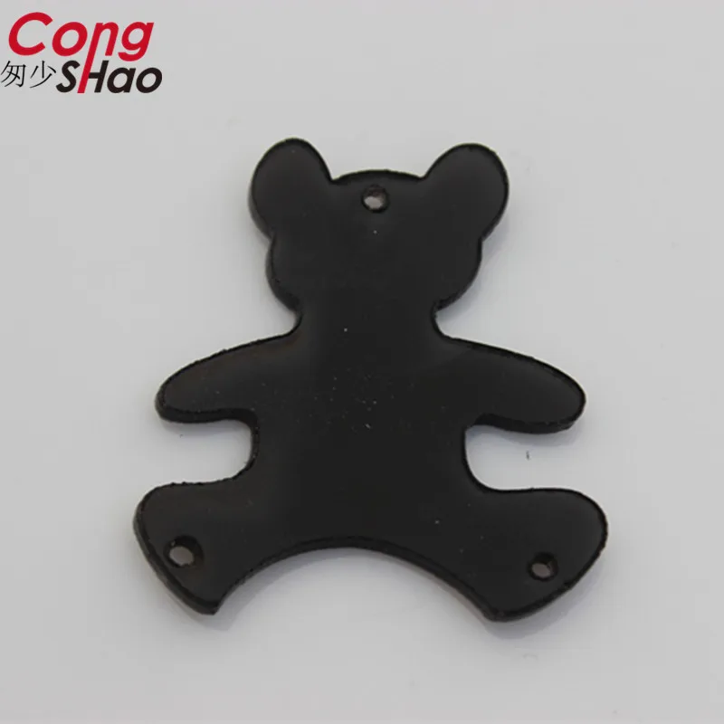 Cong Shao 28*31 мм 30 шт. пистолет черный Миро Cubs акриловое шитье стразы с отверстиями