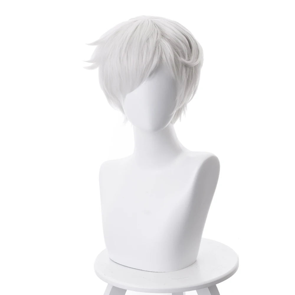 

The Promised Neverland Cosplay Wig Norman Cosplay Wig Silver Short High Quality Halloween Cosplay Wigs