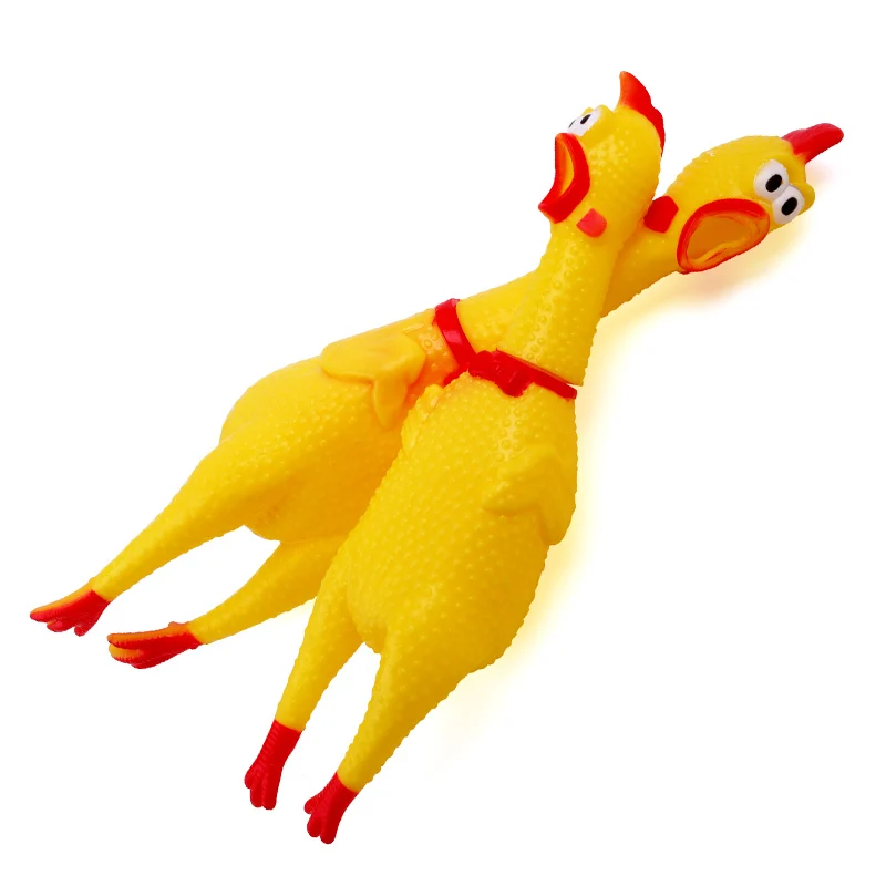 petcircle funny Dog Toys Rooster Crows Attract Puppy and Cat Pet Squeak Screaming Rubber Chicken size S-L freeshipping | Дом и сад - Фото №1