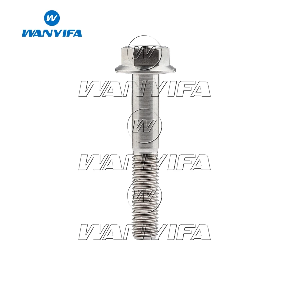 Титановый "Wanyifa" болты M10 x 30 35, 40 45 55 60 65 70 75 80 100 мм Шаг 1,25 болты с шестигранной головкой фланцевой Болт Крепления Винтов