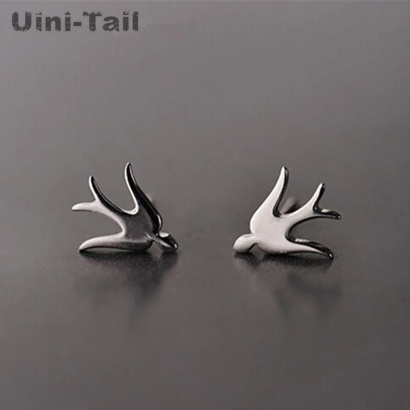 Лидер продаж модные милые серьги в виде животных Uini Tail из стерлингового серебра