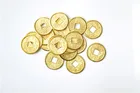 100 шт. 24 мм золотистая Китайская древняя монета фэн-шуй на удачу, с двумя драконами, для коллекции, в подарок