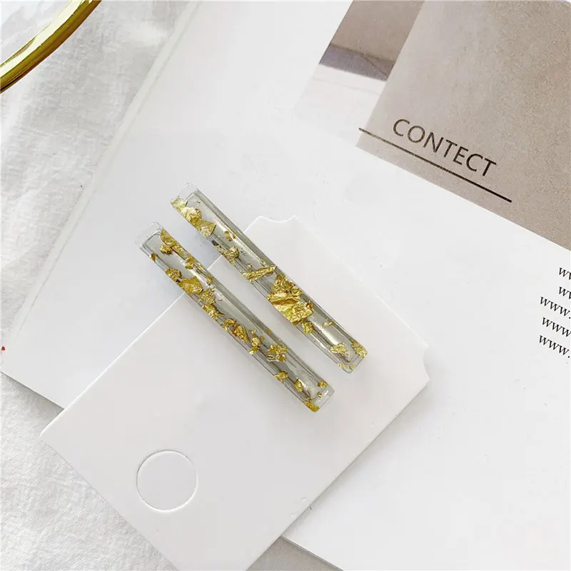 Новые наборы шпилек для волос Золотая фольга блестящие аксессуары винтажные