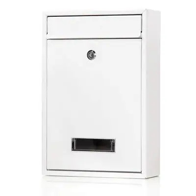 Lock-White Маленький бытовой металлический почтовый ящик с замком, открытый настенный водонепроницаемый замок с паролем, коробка с надписью для жалобы mx6011747 - Цвет: Lock-White