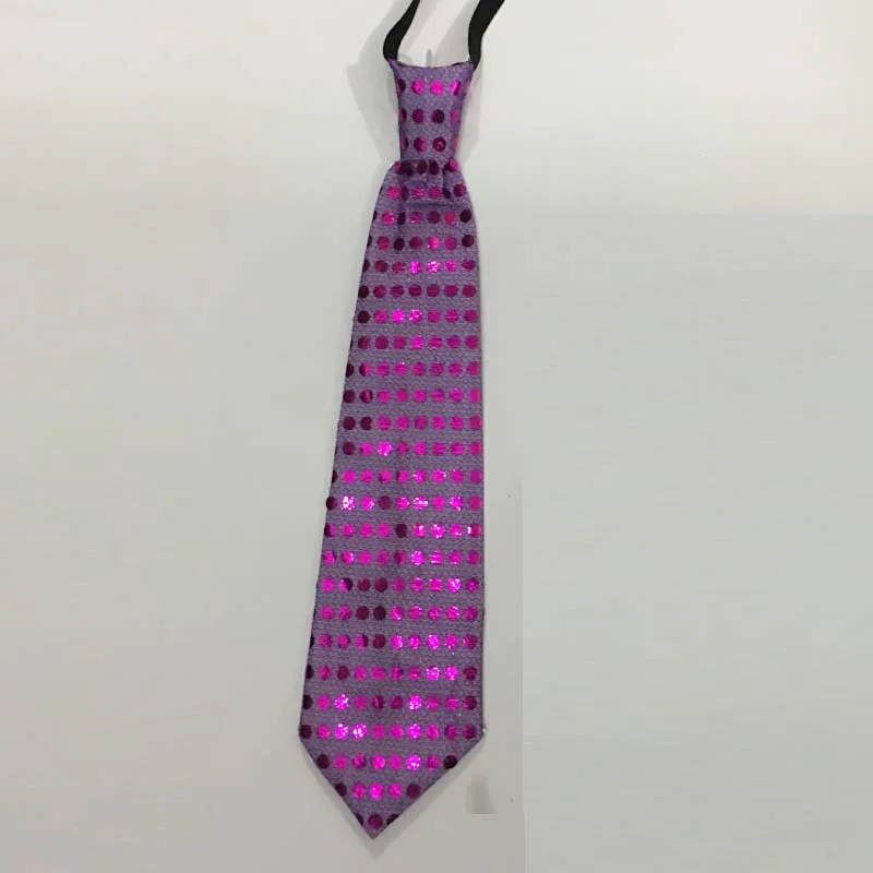 tie purple Светящийся галстук для мужчин и женщин мигающий светящийся галстук-бабочка светодиодный мигающий Блестки светящийся День рождения Свадебные украшения - Цвет: tie purple