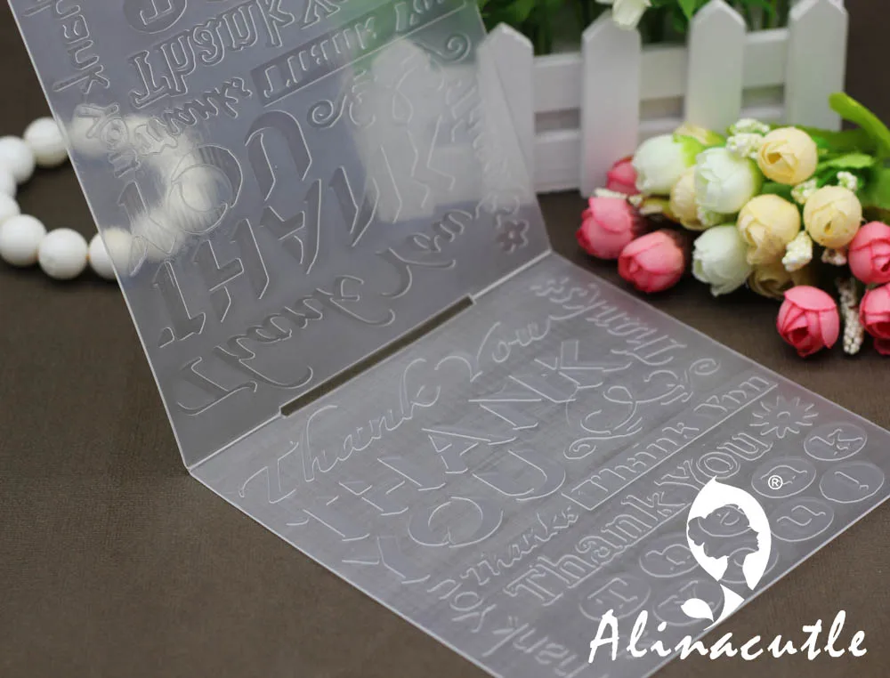 6 &quotX 6&quot пластиковая папка для тиснения Alinacraft благодарим вас скрапбук альбомная
