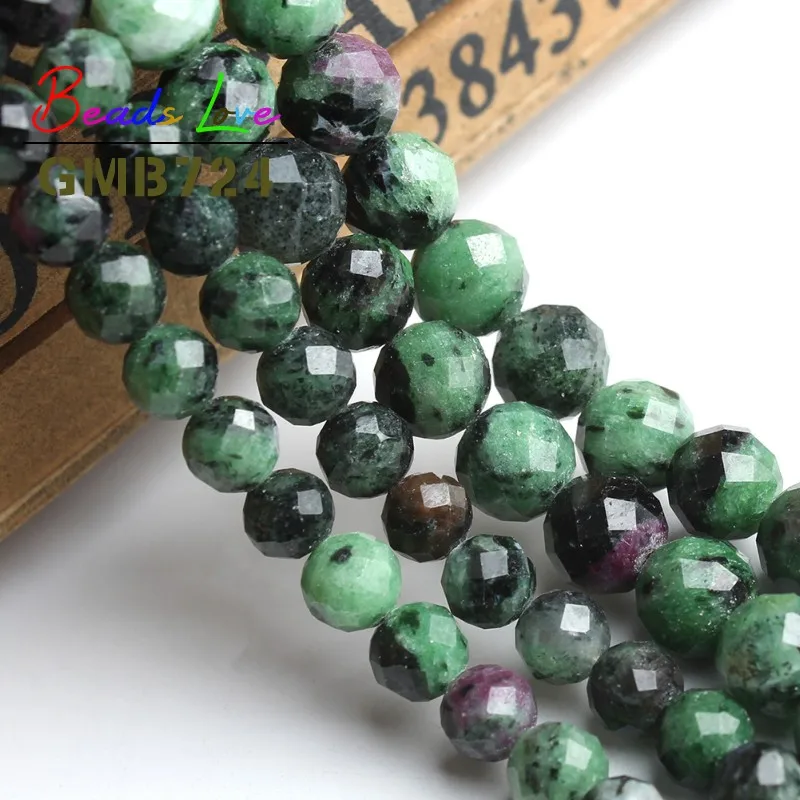 Граненые бусины из зеленого каучука граненые россыпью для изготовления