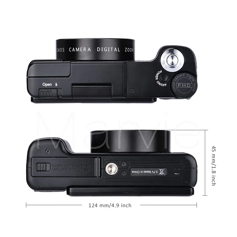 Новый 24MP HD Half профессиональных DSLR Цифровые камеры видеокамера с 0.45X супер Широкий