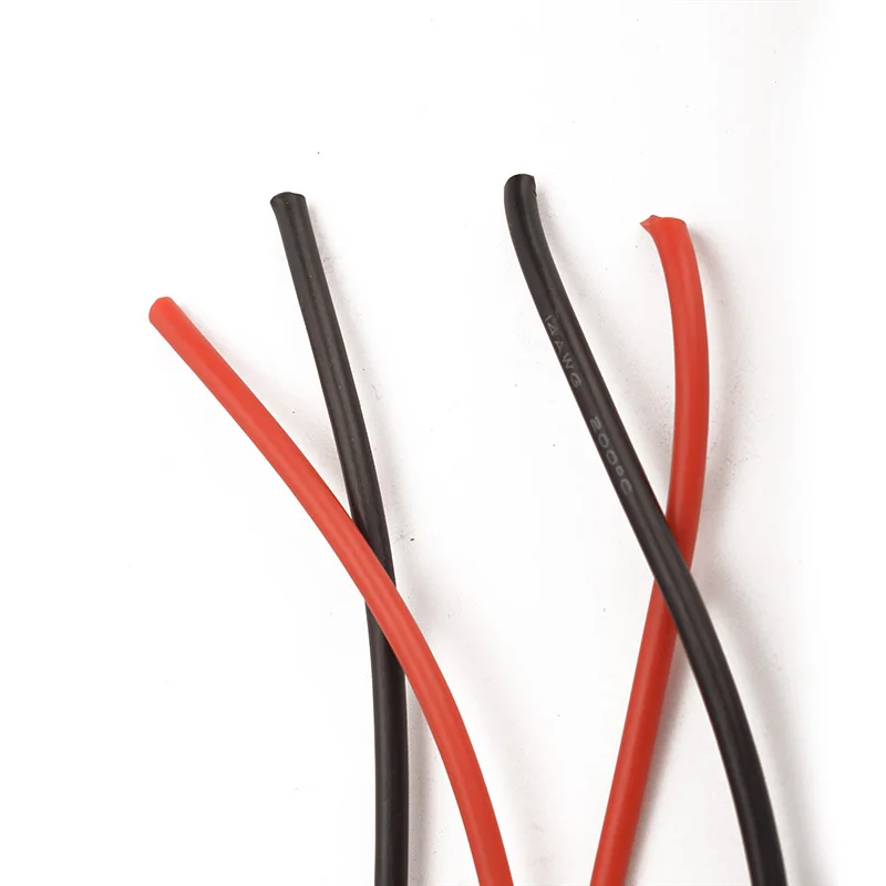 Sunnylife 1 meter Silicon Wire 14 AWG High Voltage Red Black Heatproof Soft Silicone Silica Gel Cable | Электроника