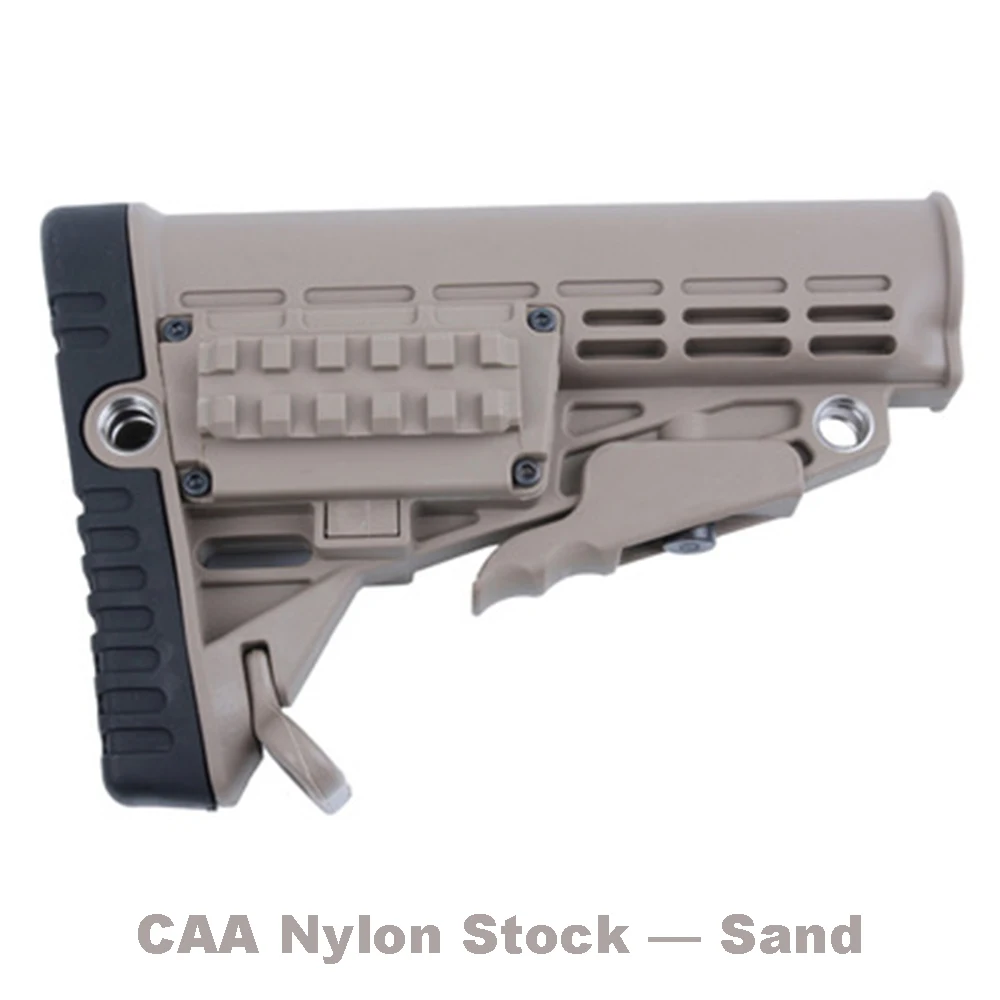 CAA Nylon Sand High Quality CAA Nylon Stock for Air Guns Airsoft Gel Blaster AEG Gen8 Jinming9 Hunting Accessories- with A Strap Buckle - Цвет: CAA Nylon Sand