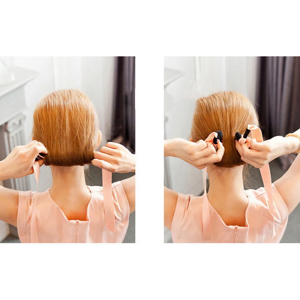 

1PC Foam Sponge Device Quick Messy Donut Bun Hairstyle Silk Headband Girl Hair Bows Band Accessories Women Magic Tools