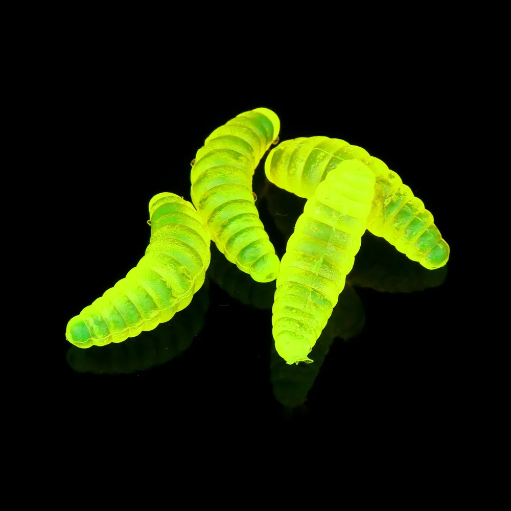 Оптовая продажа 50 шт. 2 см супер мягкая пчелиная личинка червь приманка Mealworm