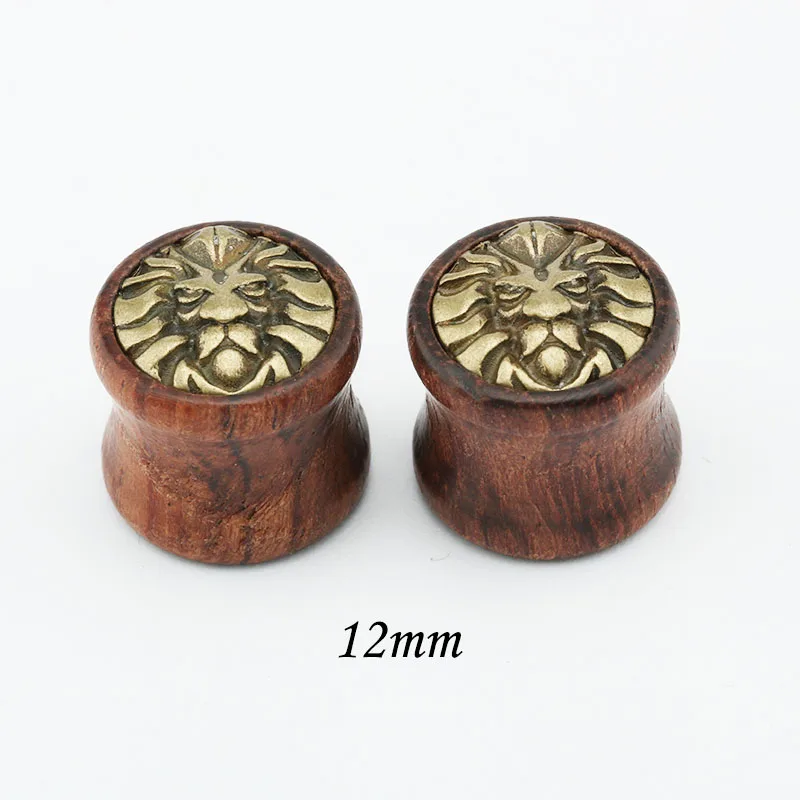 12mmx2pieces 2 шт деревянные беруши для тоннелей в ушах на теле датчики седло расширители для ушей розовое дерево 8 мм-20 мм анти-аллергические модные пирсинг ювелирные изделия - Окраска металла: 12mmx2pieces