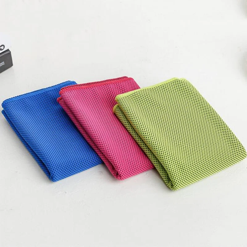 Мода Охлаждения микрофибры абсорбент Полотенца лед спорта пот летние пляжные