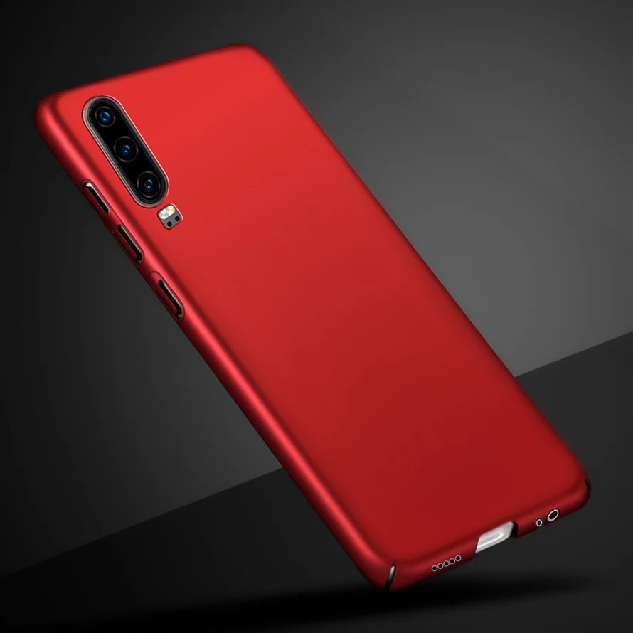 Роскошный чехол для телефона Funda Huawei P 30 2019 черный ударопрочный жесткий матовый