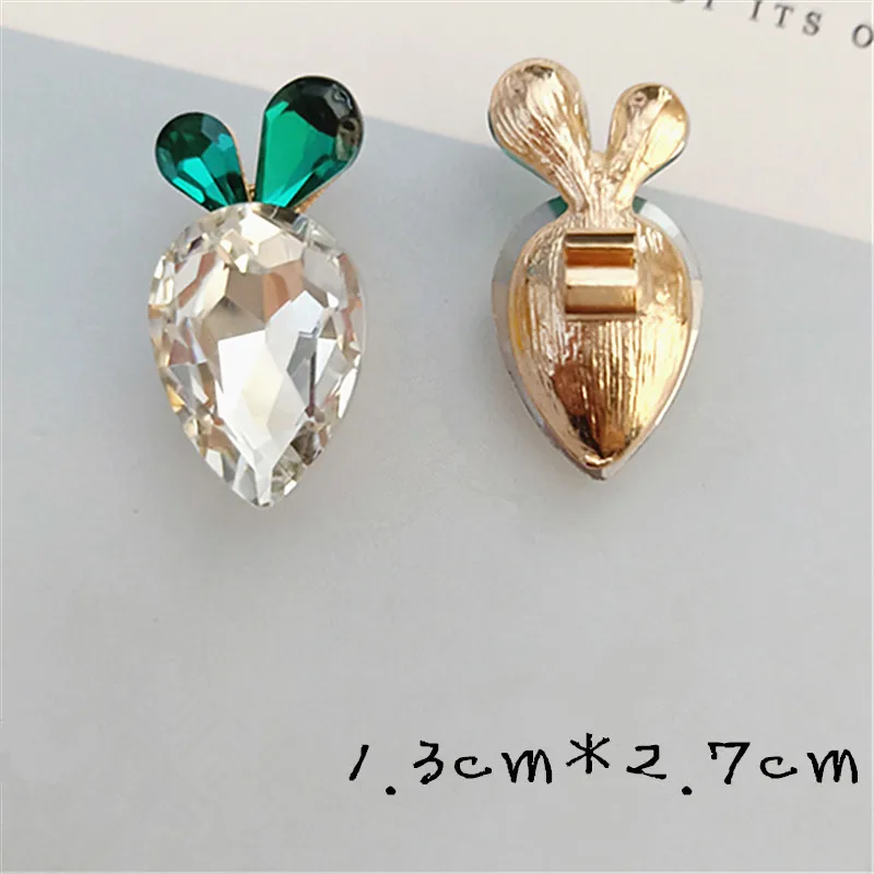SEA MEW 10 шт 19 мм модный металлический сплав Кристалл Rhinestone морковь соединители Шарм