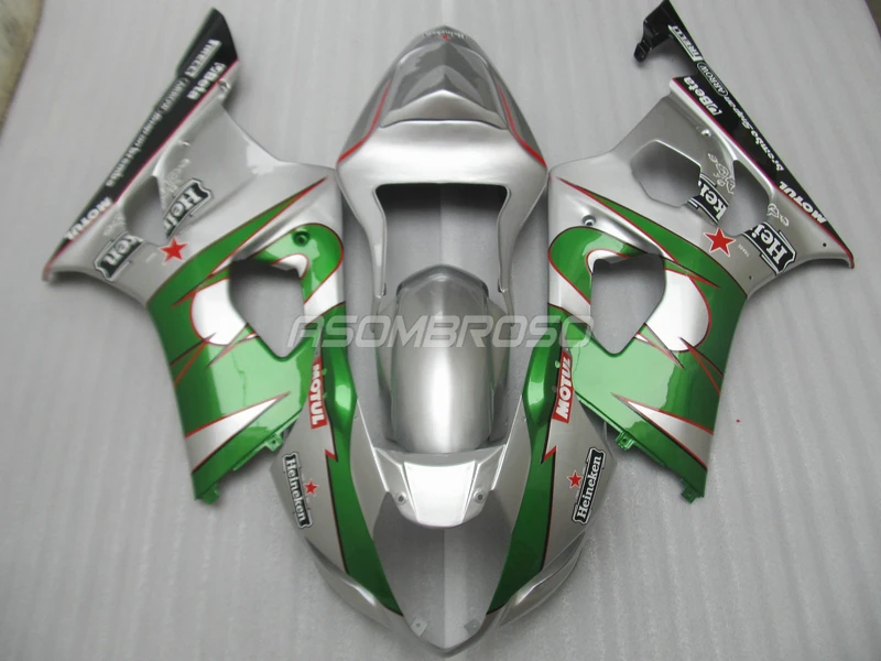 Good quality Motorcycle Fairing parts for Suzuki K3 2003 2004 GSX R1000 03 04 GSXR 1000 K4 green silver Fairings bodywork | Автомобили и