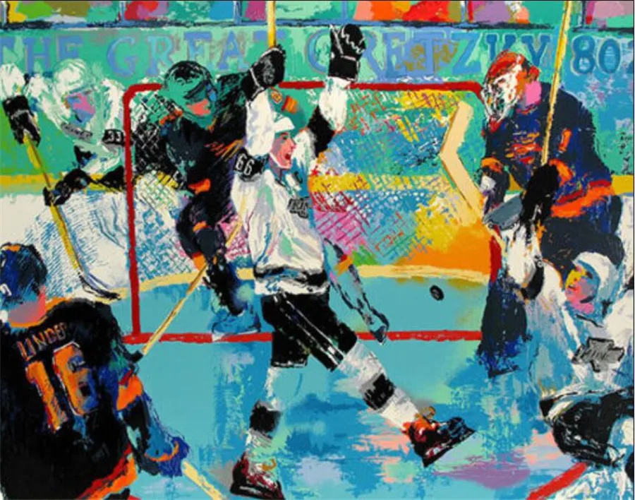 LeRoy Neiman HD Печать современная абстрактная хоккейная победитель картина маслом на холсте плакат настенная художественная картина для гостиной домашний декор