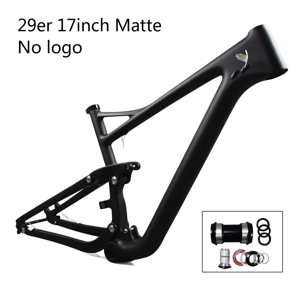 29er 17inch matte Airwolf 29er карбоновая рама подвеска эндуро велосипед в шоке 190*51 мм 142*12 через ось полный Toray T1000 mtb рама подвеска - Цвет: 29er 17inch matte