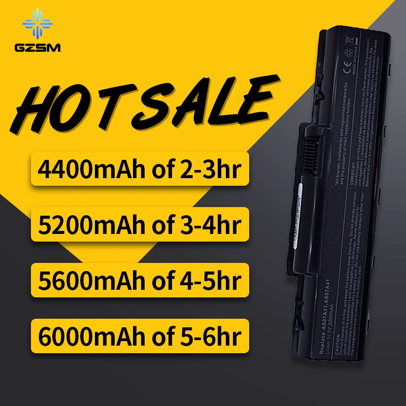 HSW 5200MAH Аккумулятор для ноутбука ACER Aspire 4937 4937G 5235 5236 5241 5535 5536 5536G 5542 5735 5735Z |