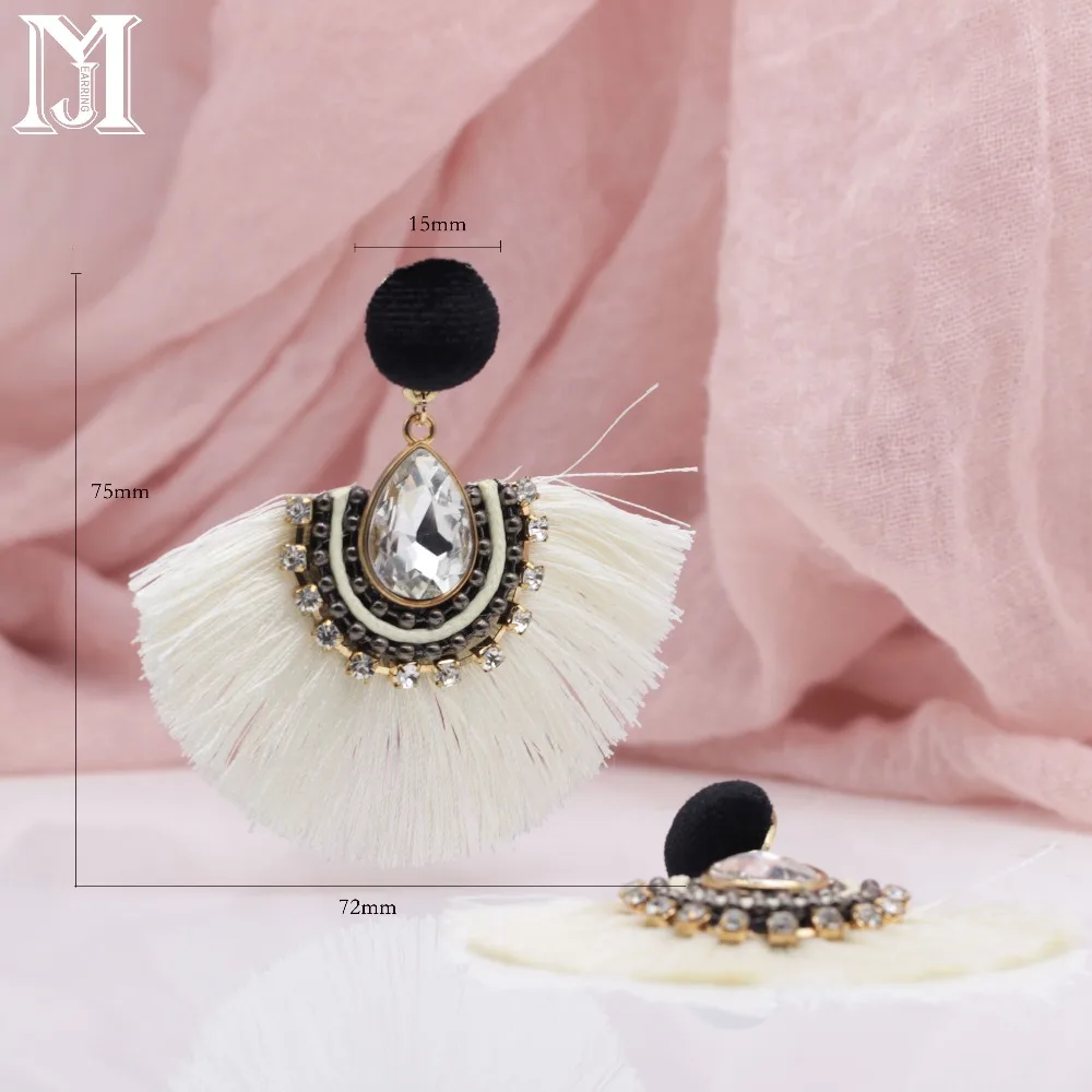 JiaMu в стиле ретро zara белый капель эфирного масла фианит кулон кисточкой серьги