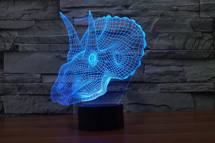 3D лампа ночник семь цветов Животные Многоцветный RGB лампа Рождественский Декор Детские Подарочные игрушки сенсорный пульт дистанционного управления настольная лампа