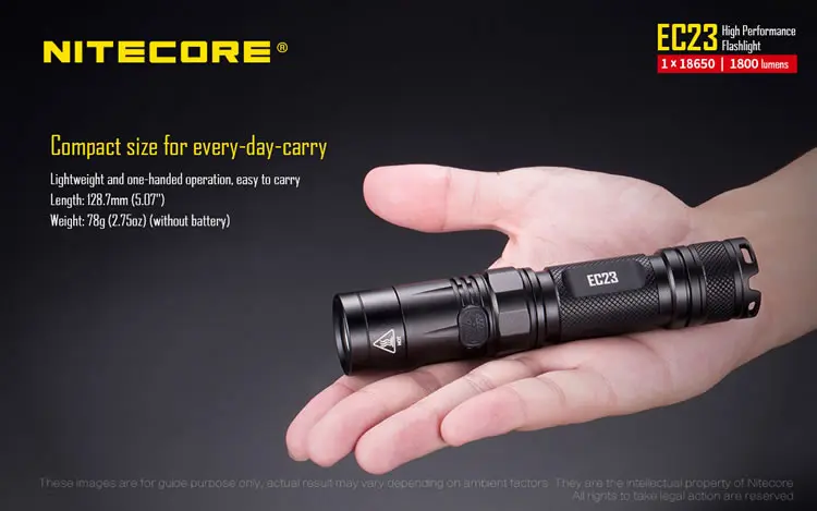 NITECORE 1800 Lms светодиодный фонарик EC23+ перезаряжаемый NL1835HP 3500MAH 8A аккумулятор 18650 водонепроницаемый портативный фонарь для кемпинга
