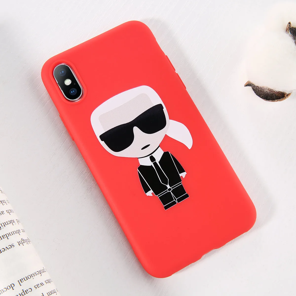 Чехлы Ottwn с мультяшным буквенным принтом для iPhone X XR Xs Max, мягкий Ультратонкий чехол из ТПУ для iPhone 6 6 S 7 8 Plus 5 5S SE - Цвет: AC7051R