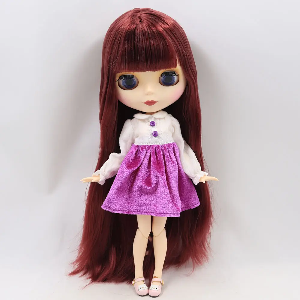 Ледяной DBS Blyth кукольные серии No.280BL12532 шарнирное тело цвет красного вина волос