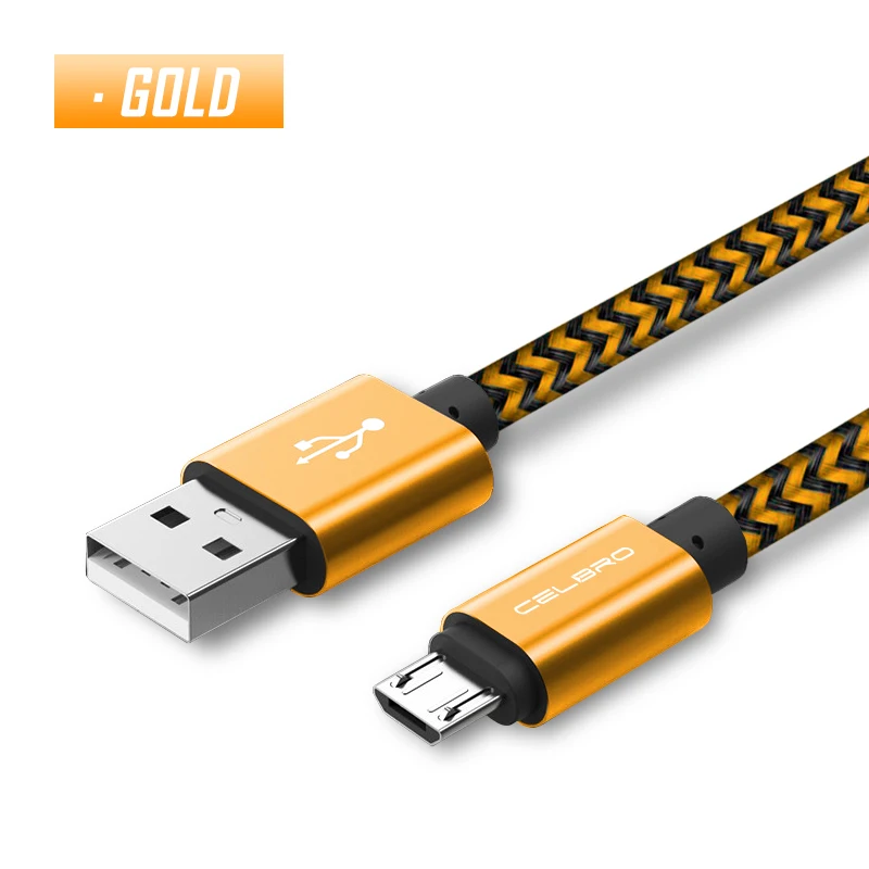 Gold Cable 3 м 2 м кабель зарядного устройства микро-usb Android мобильный телефон зарядный кабель провод для Xiaomi Redmi Note 5 6 pro samsung Galaxy J5 J7 - Тип штекера: Gold Cable