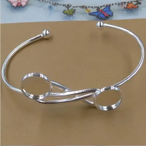 Подходит для 12 мм кабошонов винтажные металлические круглые пустые оправы