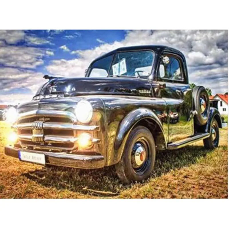 Diamond Painting automobile Full circular Diamond Embroidery Embroidery DIY5D Diamond Home decoratio