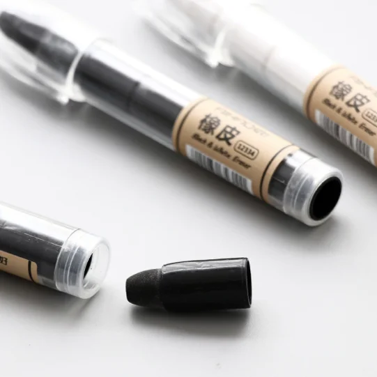 2 шт./компл. новая мода простой свежий черный и белый ручка в Форме Ластик