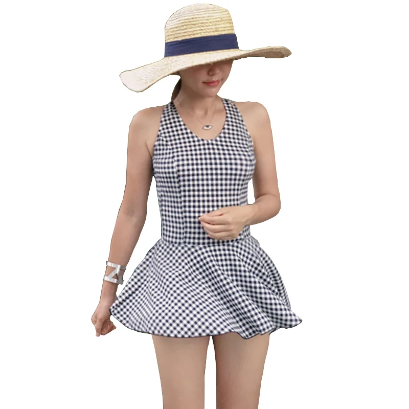 Купальник спинки юбка Одна деталь Купальники для малышек Для женщин 2017 г. Женские