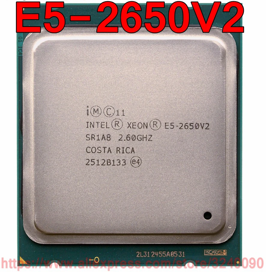 Процессор Intel ЦП Xeon процессор SR1A8 2 60 ГГц 8 ядер 20 м LGA2011 E5 2650V2 2650 V2 бесплатная