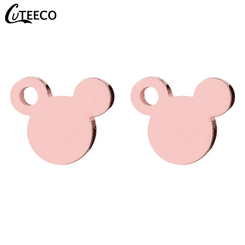CUTEECO Роскошные циркониевые серьги-гвоздики с Микки и Минни, Кристальные брендовые серьги для женщин, детей, девочек, модные ювелирные изделия, подарок - Окраска металла: AJ0001-7