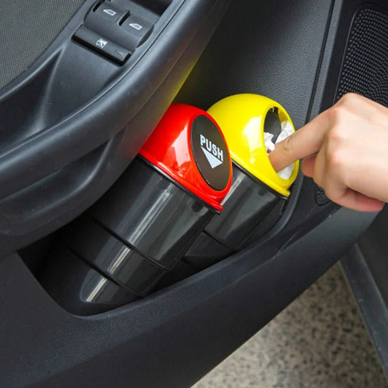 Car Trash Can Organizer Garbage Holder Automobiles Storage Bag Accessories Auto Door Seat Back Visor Bin Paper Dustbin | Автомобили и