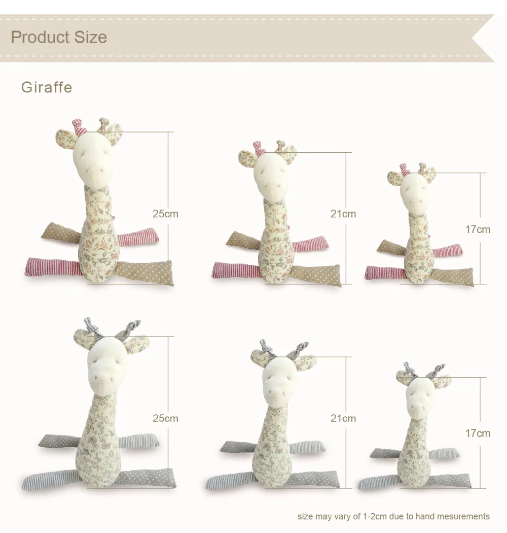 Роскошная Высококачественная Милая Мягкая кукла жираф ручной работы 25 см 100%