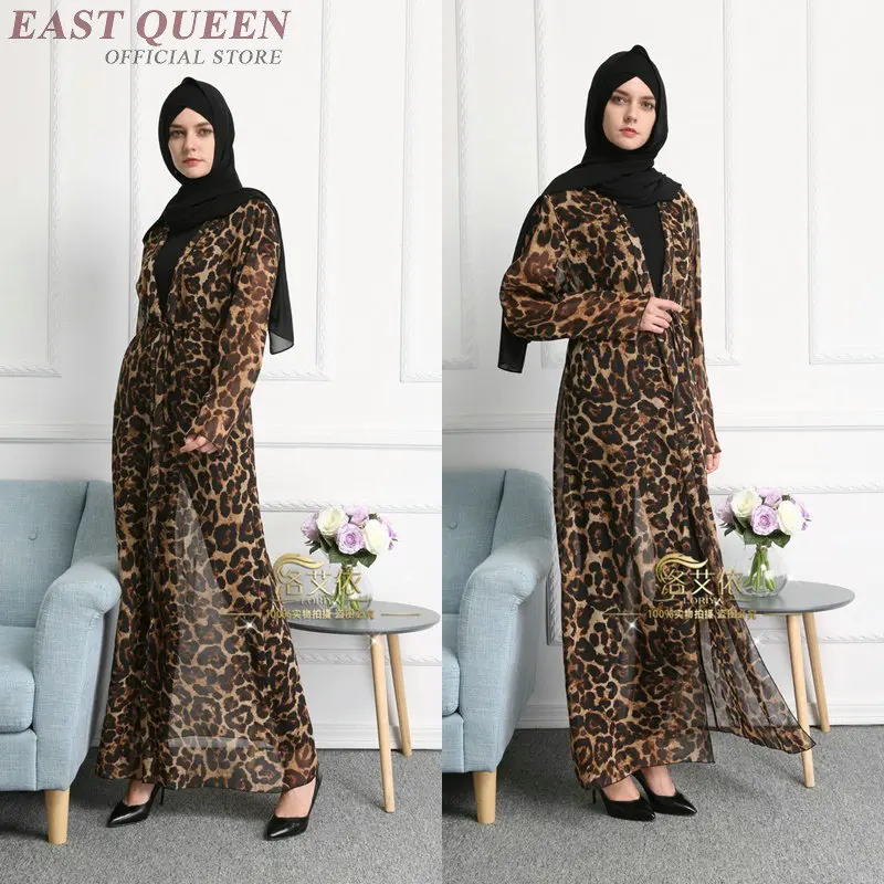 Женское шифоновое платье с длинным рукавом Abaya мусульманское Повседневное