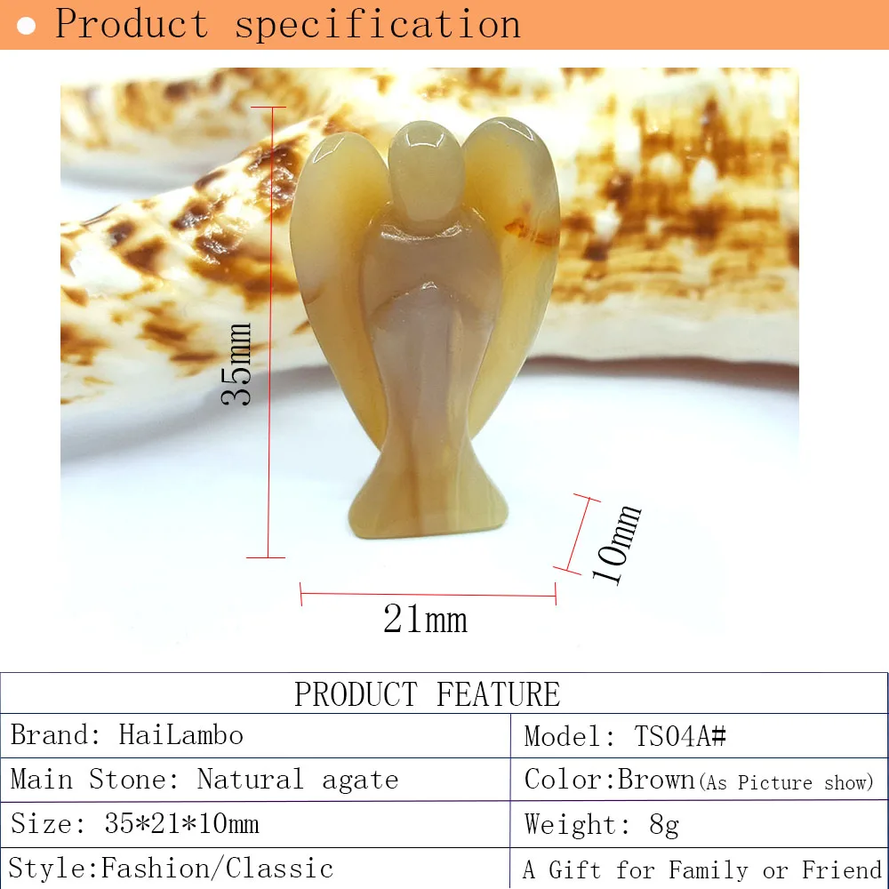 2020 Новое поступление # хайламбо натуральный агат из бисера Статуя Ангела резные
