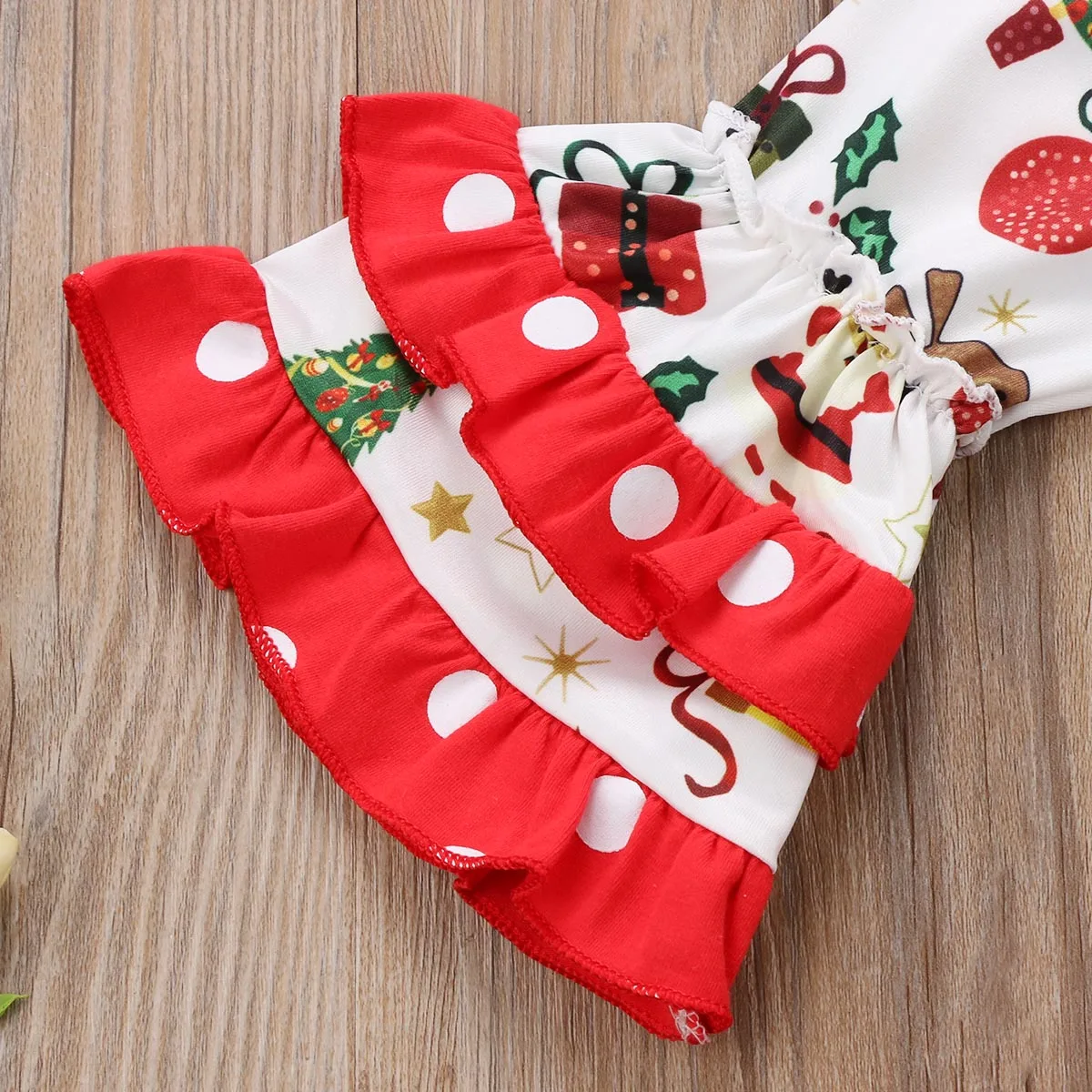 Рождественский топ с длинными рукавами Санта-Клаусом + штаны комплект одежды для