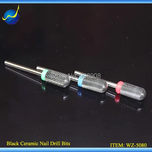 3pcs New Black Ceramic Large Barrel Nail Drill Bits Chiropody Podiatry Manicure Pedicure Nail File Salon Electric Machine Tools