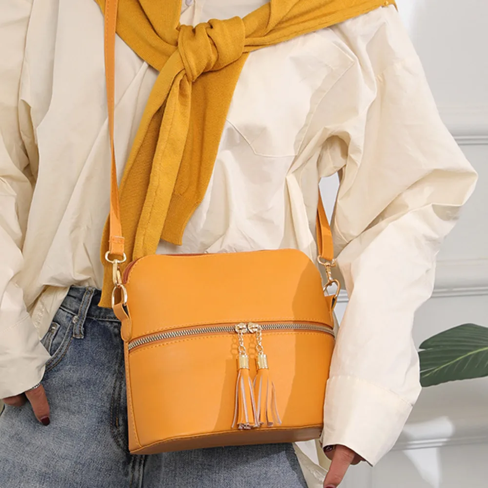 Простая Сумка через плечо сумки 2019 Новый Для женщин Курьерские модные однотонные