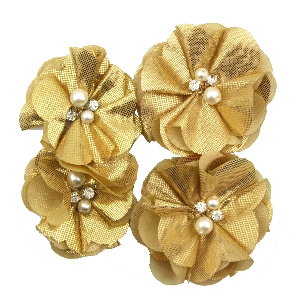 Золотой Серебряный блестящий цветок из бисера|flower flower|flower goldflower glitter |