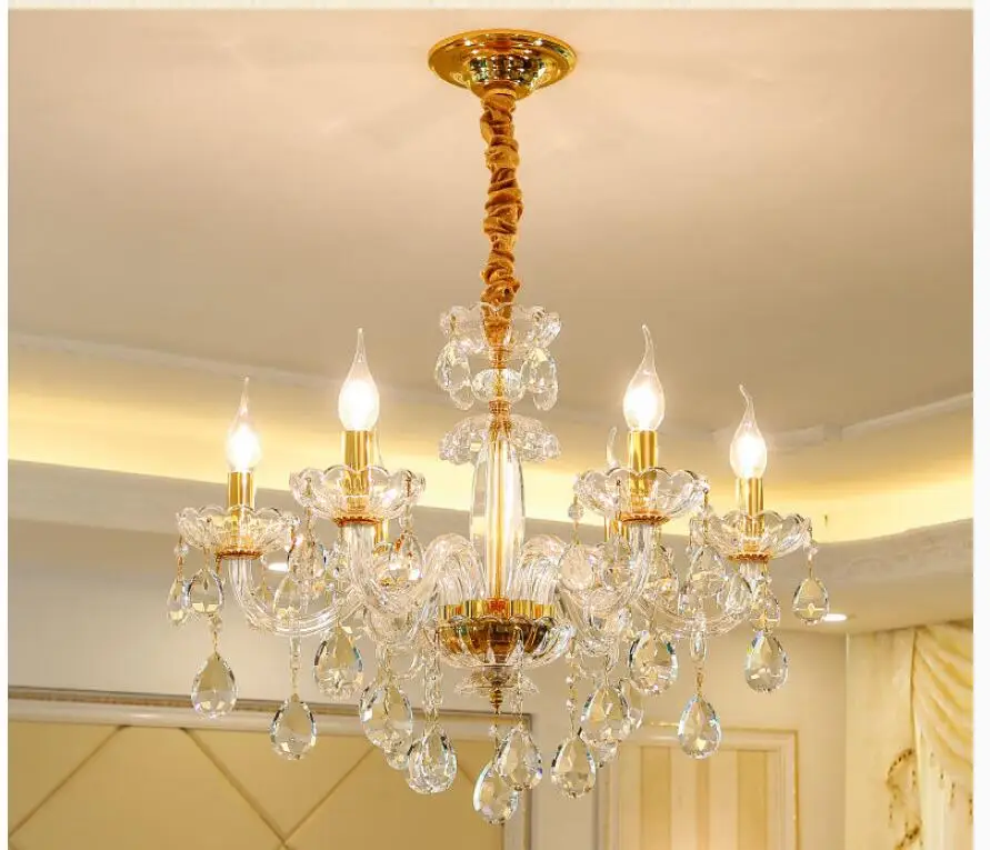 Современная хрустальная люстра для гостиной lustre sala обеденный стол Хрустальные европейские люстры освещение украшение дома