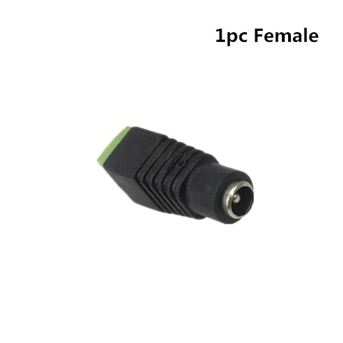 1PC Female Мужской женский 5,5x2,1 мм DC Мощность 12V 24V Jack адаптер Разъем CCTV - Цвет: 1PC Female