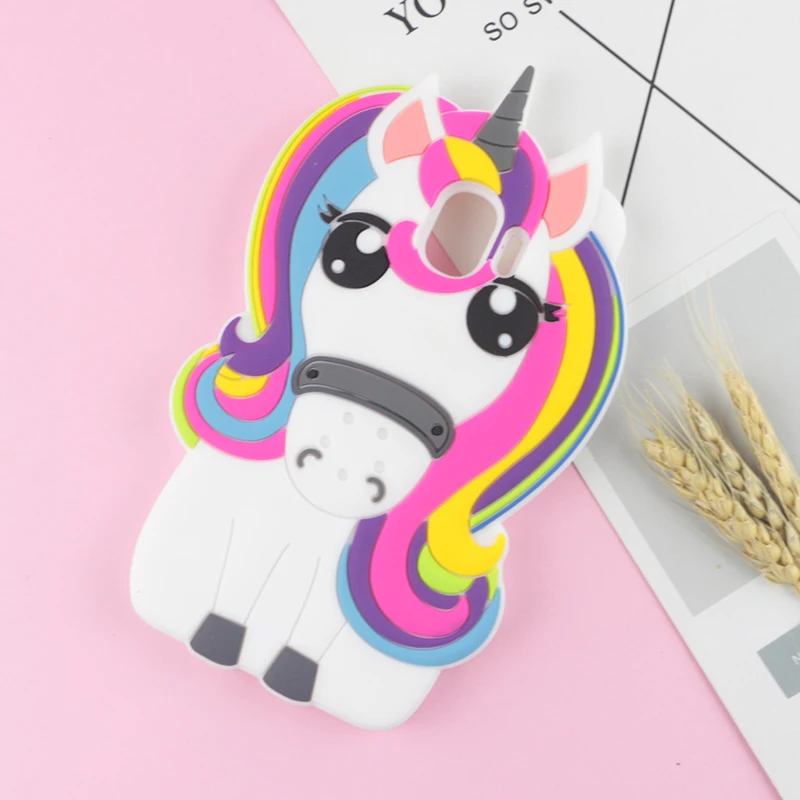 Симпатичные стежка Плюшевые игрушки кролика Horse чехол для samsung Galaxy J2 Pro J3 J4 Plus J5 J6 Prime J7 J8 Кот, Салли защитный чехол для телефона - Цвет: 3D Horse
