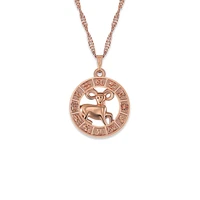 garilina 12 constellation aries taurus gemini cancer leo virgo fashion jewelry rose gold necklace pendants gifts ap2136
