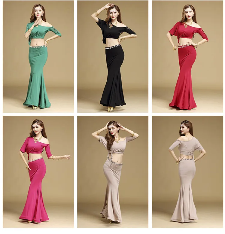 2017 набор костюма для танца живота Профессиональный топ и юбка индийское платье